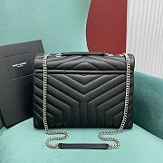 YSL Loulou Medium Bag Black Silver Hardware size 31x23x10 cm - 3