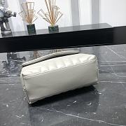 YSL Loulou Small Gray Leather Silver Hardware 494699 size 23x17x9 cm - 6