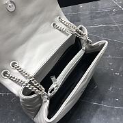 YSL Loulou Small Gray Leather Silver Hardware 494699 size 23x17x9 cm - 2