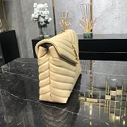 YSL Loulou Medium Beige Leather Golden Hardware size 30x22x10 cm - 3