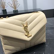 YSL Loulou Small Beige Leather Golden Hardware size 23x17x9 cm - 6