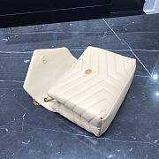 YSL Loulou Small Beige Leather Golden Hardware size 23x17x9 cm - 2