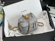 CHANEL Small Gray Vanity With Chain AP2292 size 8.5×11×7cm - 6