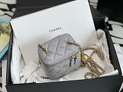 CHANEL Small Gray Vanity With Chain AP2292 size 8.5×11×7cm - 5