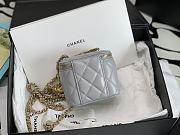 CHANEL Small Gray Vanity With Chain AP2292 size 8.5×11×7cm - 4