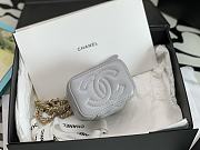 CHANEL Small Gray Vanity With Chain AP2292 size 8.5×11×7cm - 2