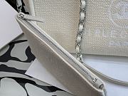 Chanel Deauville Large Shopping Bag White Boucle Silver Hardware 38cm - 4