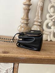 Chanel Affinity Mini Bucket Bag Black Grain Leather 12.5x10x7.5 cm - 5