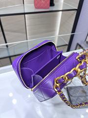 Chanel Vanity With Chain Purple Lambskin AP2874 size 14 x 9 x 6 cm - 5