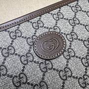 Gucci Beauty Case Interlocking G Brown Leather & GG Supreme Canvas 672956  - 6