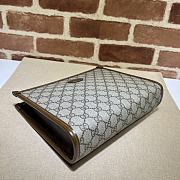 Gucci Beauty Case Interlocking G Brown Leather & GG Supreme Canvas 672956  - 4