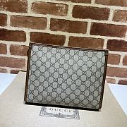 Gucci Beauty Case Interlocking G Brown Leather & GG Supreme Canvas 672956  - 3