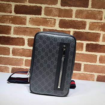 Gucci GG Black Sling Backpack 478325 size 17x27x8.5 cm