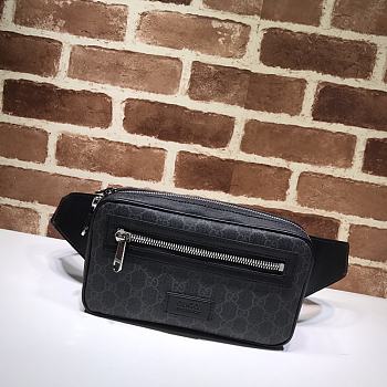 Gucci GG Black Belt Bag 474293 size 24 x 14 x 5.5 cm