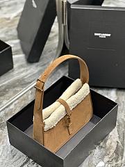 YSL Le 5 À 7 Hobo Bag In Suede & Shearling 657228 size 25 x 14 x 6 cm - 4