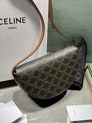 Celine Besace Cuir Triomphe In Triomphe Canvas & Calfskin Tan 23cm - 3