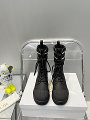 Dior D-Major Ankle Boot Black Calfskin And Lambskin Wool - 3