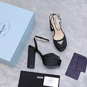 Prada High-heeled Satin Sandals Black - 5