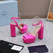 Prada High-heeled Satin Sandals Begonia Pink  - 4