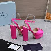 Prada High-heeled Satin Sandals Begonia Pink  - 3