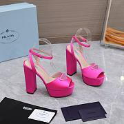 Prada High-heeled Satin Sandals Begonia Pink  - 2