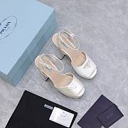Prada High-heeled Satin Sandals White - 3