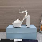 Prada High-heeled Satin Sandals White - 2