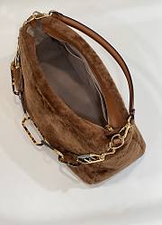 Fendi O’Lock Zipper Brown Sheepskin Bag size 36x16x26 cm - 2
