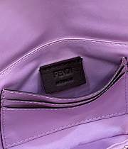 Fendi Mini Baguette 1997 Purple Leather & Sequinned Bag 19x6x11 cm - 5
