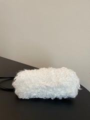 Fendi First Small White Mohair Wool Bag size 26x18x9.5 cm - 5