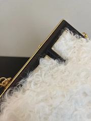Fendi First Small White Mohair Wool Bag size 26x18x9.5 cm - 3