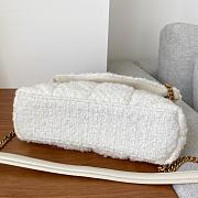 YSL | Puffer Toy Bag In White Quilted Tweed 23×15.5×8.5 cm - 3