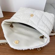 YSL | Puffer Toy Bag In White Quilted Tweed 23×15.5×8.5 cm - 4