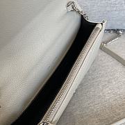 YSL | Cassandre Envelope Chain Wallet White Grain Leather 19x11.5x4 cm - 5