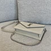 YSL | Cassandre Envelope Chain Wallet White Grain Leather 19x11.5x4 cm - 3