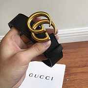 GUCCI Leather belt with Double G buckle 3.0 cm - 1