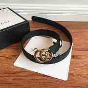 GUCCI Leather belt with Double G buckle 3.0 cm - 2