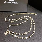 Chanel Goldtone Chain and Faux Pearl Charm Belt - 1