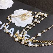 Chanel Goldtone Chain and Faux Pearl Charm Belt - 2