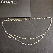 Chanel Goldtone Chain and Faux Pearl Charm Belt - 4