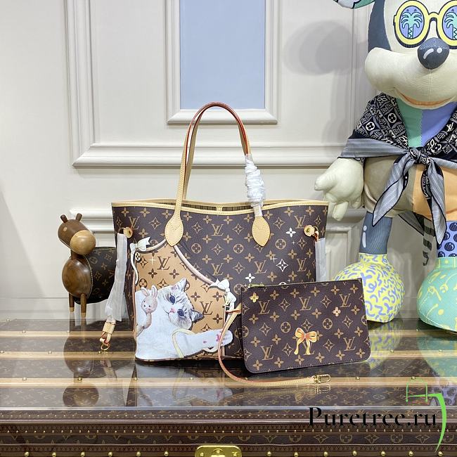Louis Vuitton Neverfull MM Monogram with Cats size 32 x 29 x 17 cm - 1