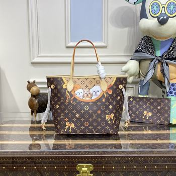 Louis Vuitton Neverfull MM Monogram with Dogs size 32 x 29 x 17 cm