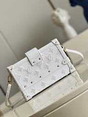 Louis Vuitton Petite Malle White Calfskin Leather 20x12.5x6 cm  - 3