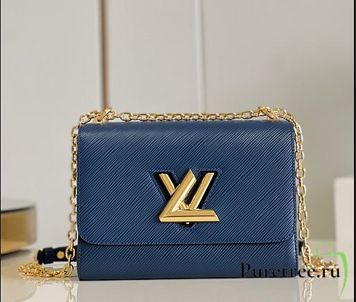 Louis Vuitton Twist MM Indigo BLue Epi Leather M53090 23x17x9.5 cm - 1
