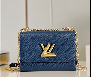 Louis Vuitton Twist MM Indigo BLue Epi Leather M53090 23x17x9.5 cm