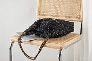 Chanel 22 Handbag Black Tweed & Gold-Tone Metal - 4