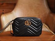 Gucci GG Marmont Matelassé Mini Bag Black 448065 size 18x12x6 cm - 1