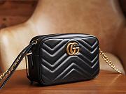 Gucci GG Marmont Matelassé Mini Bag Black 448065 size 18x12x6 cm - 4