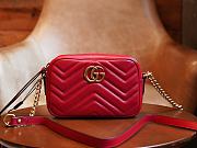 Gucci GG Marmont Matelassé Mini Bag Red 448065 size 18x12x6 cm - 1