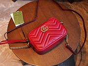 Gucci GG Marmont Matelassé Mini Bag Red 448065 size 18x12x6 cm - 4